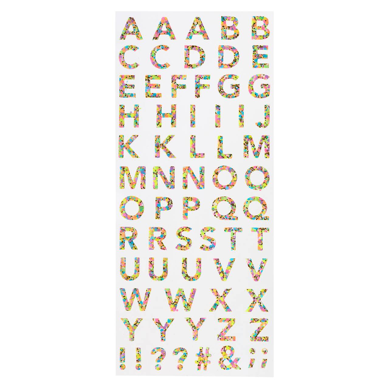 12 Pack: Bright Confetti Alphabet Stickers by Recollections™